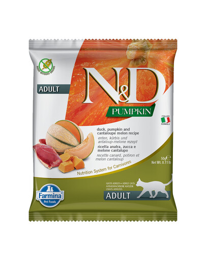 FARMINA N&D Cat Pumpkin Duck&Cantaloupe Melon Adult 50g