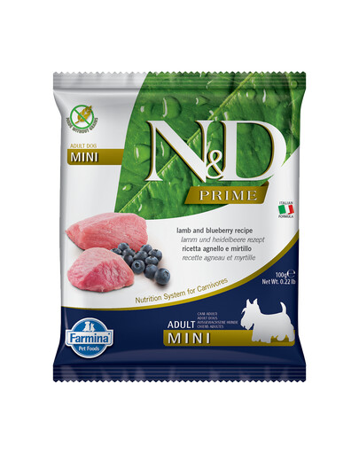 FARMINA N&D Prime Lamb & Blueberry Adult Mini 100 g