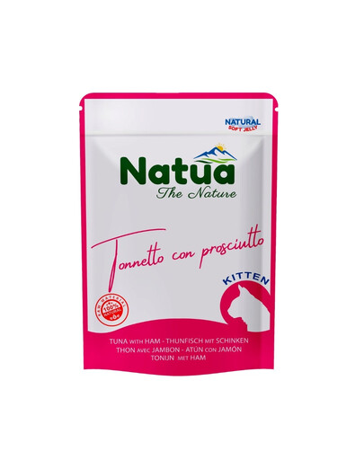 NATUA Thon naturel avec jambon en gelée pour chatons 70 g