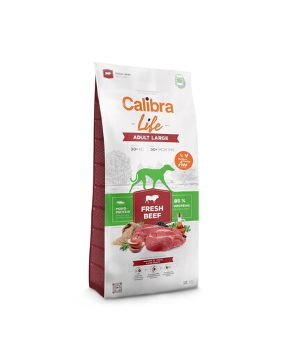 CALIBRA Dog Life Adult Large Fresh Beef 12 kg avec du bœuf pour chiens de grandes races