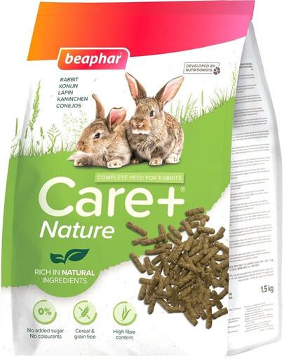 BEAPHAR Care+ Nature Rabbit Nourriture pour lapins 1,5 kg