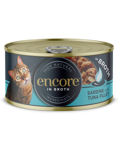 ENCORE Cat Sardine with Tuna Fillet in Broth sardine avec filet de thon dans un bouillon 70 g