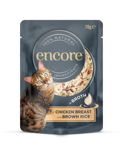 ENCORE Cat Chicken Breast with Brown Rice in Broth poulet avec riz brun dans un bouillon 70 g
