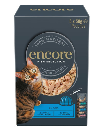 ENCORE Cat Fish Selection in Jelly Multipak 5x50 g mélange de saveurs de poisson en gelée