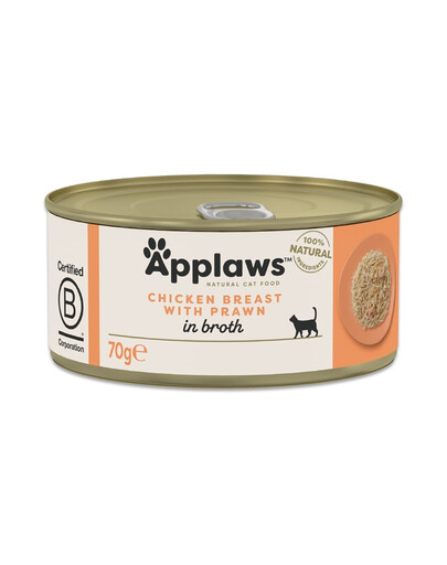 APPLAWS Cat Adult Chicken with Prawn in Broth poitrine de poulet avec des crevettes dans un bouillon 70 g