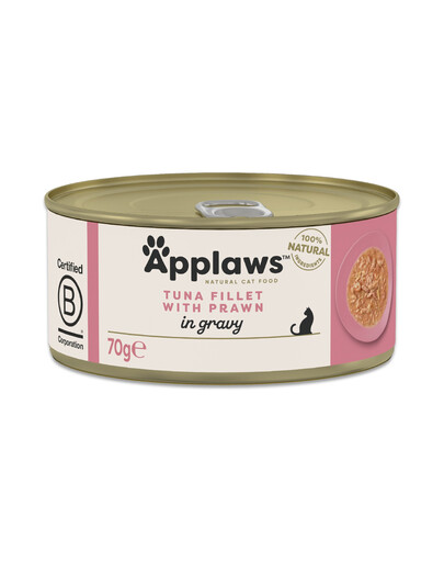 APPLAWS Cat Adult Tuna with Prawn in Gravy filet de thon avec des crevettes en sauce 70 g