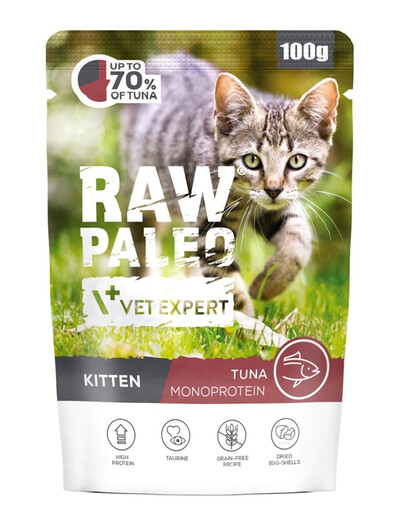 RAW PALEO Monoprotein Kitten Tuna 100 g pour chatons au thon