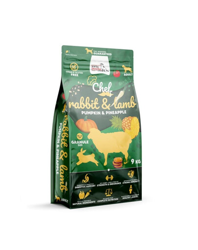 SYTA MICHA Chef Lapin et agneau, citrouille et ananas 9 kg nourriture sèche pour chien