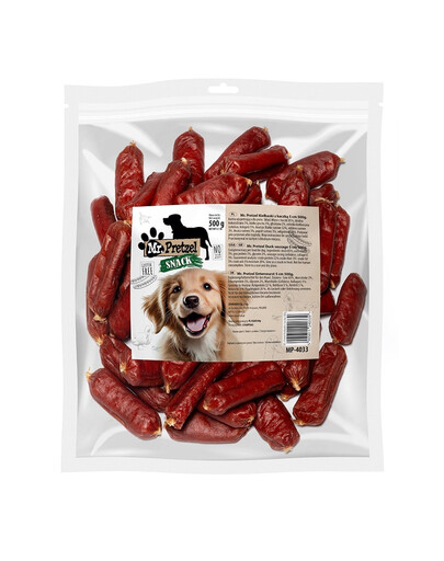 MR. PRETZEL Saucisses de canard 500 g friandise pour chien