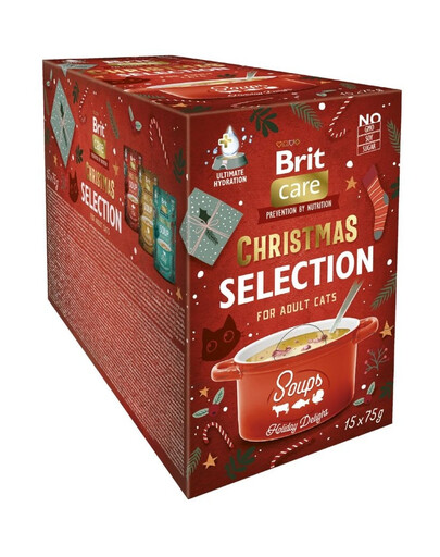 BRIT Care Cat Christmas Soup Multipack 15x75g assortiment de soupes pour chats