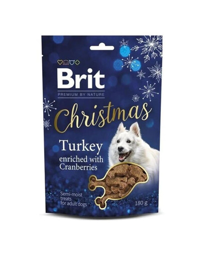 BRIT Premium By Nature Dog Christmas Semi-moist Snack Turkey 180g friandise semi-humide pour chiens avec dinde et canneberges