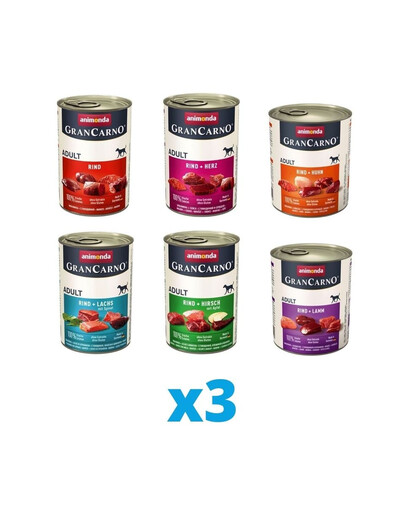 ANIMONDA GranCarno mix smaków 18 x 400 g