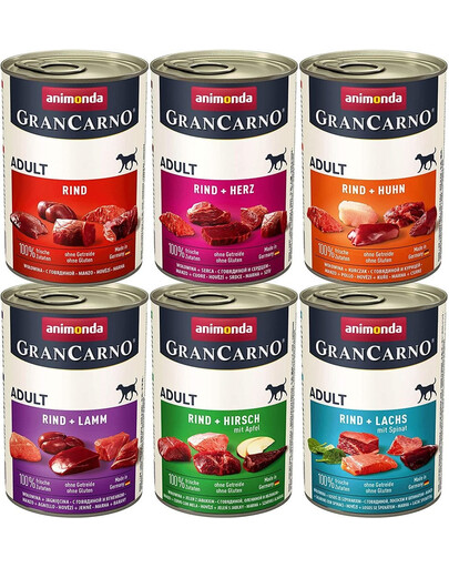 ANIMONDA GranCarno mix smaków 6 x 400 g