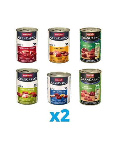 ANIMONDA GranCarno mix smaków 12 x 800 g