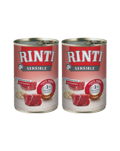 RINTI Sensible Bœuf au riz 400 g + 1 OFFERT