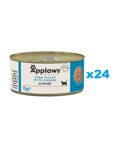 APPLAWS Cat Adult Tuna with Cheese in Broth tuńczyk z serem w bulionie 24x70 g