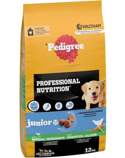 PEDIGREE Professional Nutrition Junior au Poulet et Légumes pour chiots de races moyennes et grandes 12 kg