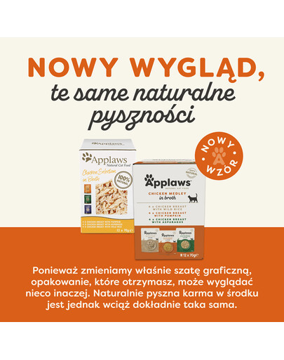 APPLAWS Cat Pouch 12 x 70 g Chicken Selecion mokra karma dla kota z kurczakiem