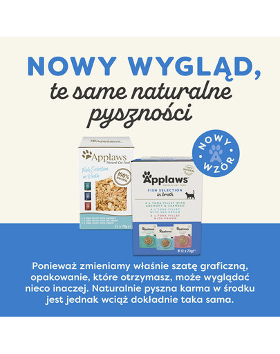 APPLAWS Cat Pouch Multipack 12 x 70 g Fish Selection mokra karma dla kota z rybą