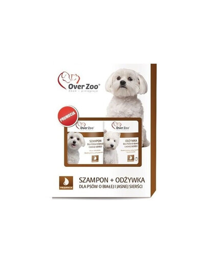 OVER ZOO Ensemble shampoo 250 ml et après-shampooing 240 ml pour poils blancs et clairs