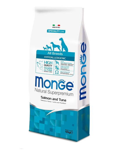 MONGE Hypoallergenic Saumon et thon 12kg