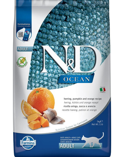 FARMINA N&D Ocean Cat Pumkin, Herring and Orange 50 g