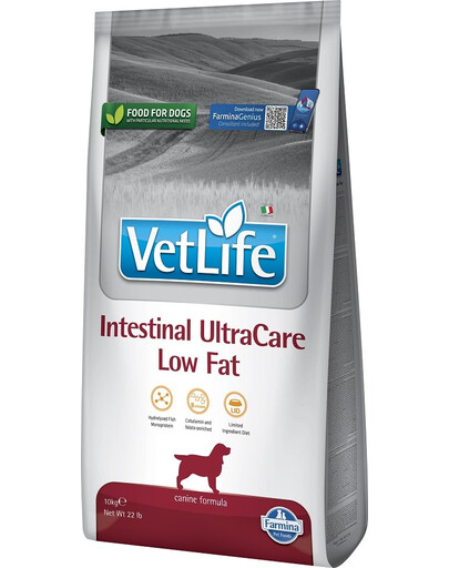 Vet Life Dog Intestinal Ultra Care Low Fat 10 kg dietetyczna karma dla psów