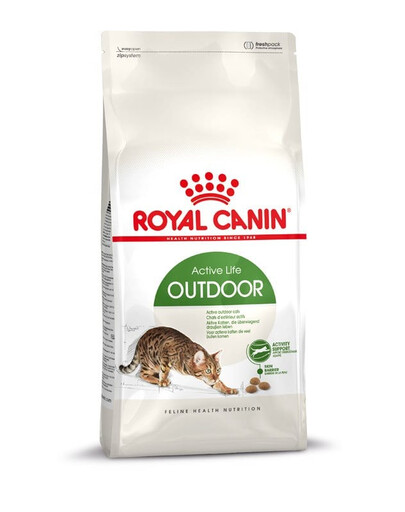 ROYAL CANIN Outdoor 30, croquettes pour chats adultes sortant à l'extérieur, 4 x 2 kg