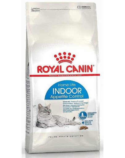 ROYAL CANIN Indoor Apetite Control: croquettes pour chats adultes vivant exclusivement à l'intérieur et qui réclament de la nourriture 4 x 2 kg