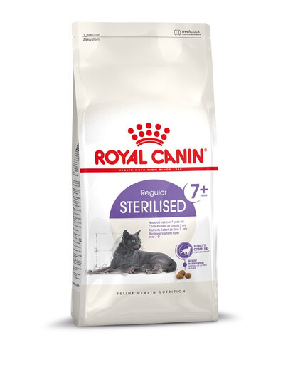 ROYAL CANIN  Sterilised +7 2 x 1,5 kg, croquettes pour chats âgés de 7 à 12 ans, stérilisés