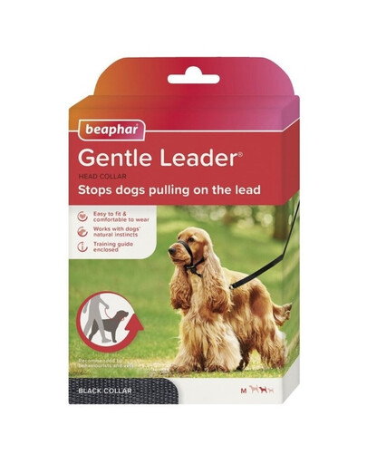 BEAPHAR Gentle Leader M Collier de Contrôle Moyen Noir