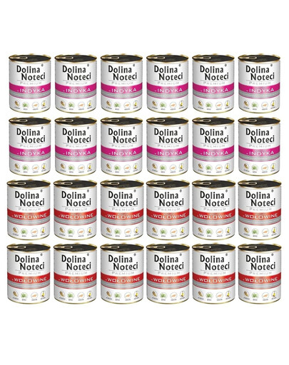 DOLINA NOTECI Mix saveurs Premium Riche en dinde et en boeuf 24x800g