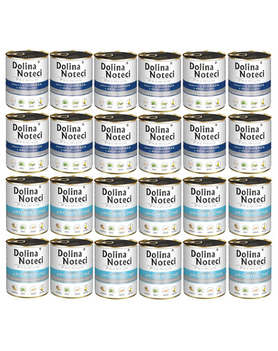 DOLINA NOTECI Mélange de saveurs Premium Riche en agneau et en cabillaud, aux brocolis 24 x 800 g