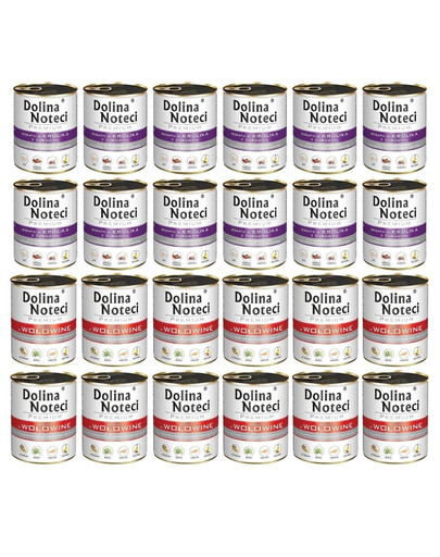 DOLINA NOTECI Mix de saveurs Premium Riche en lapin avec canneberges et boeuf 24x800g