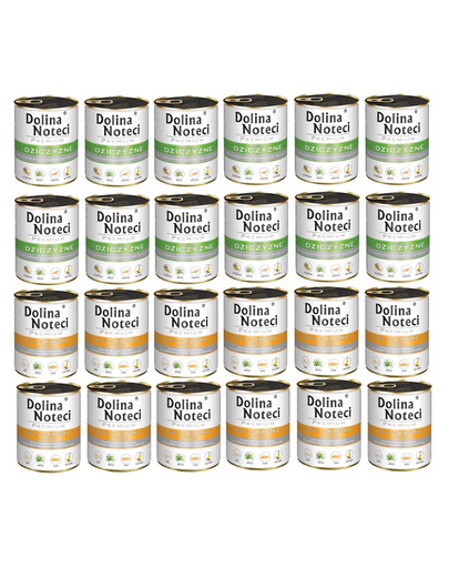 DOLINA NOTECI Mélange de saveurs Premium Riche en canard à la courge et en gibier 24 x 800 g