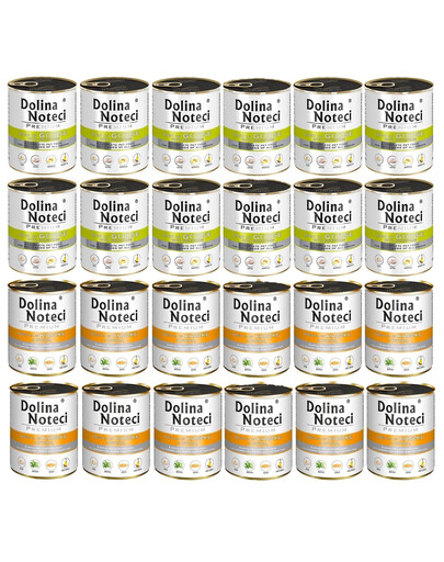 DOLINA NOTECI Mélange de saveurs Premium Riche en oie aux pommes de terre et en canard à la courge 24 x 800 g