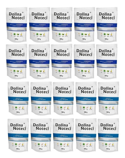 DOLINA NOTECI Premium Mix saveurs Riche en truite et morue avec brocoli 20x500 g