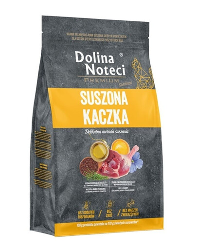 DOLINA NOTECI Premium Sterilised Canard – Croquettes pour chats stérilisés, 4 x 2 kg