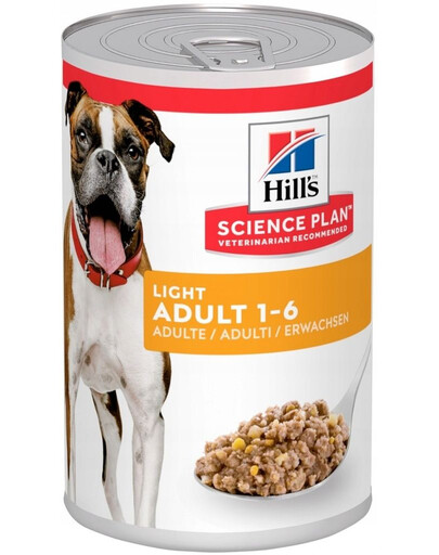 HILL'S Science Plan Canine Adult Light Poulet pour chiens adultes en surpoids au poulet 6 x 370 g