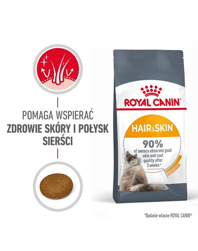ROYAL CANIN Hair&Skin Care, croquettes pour chats adultes, pour un pelage brillant et une peau saine 2x2 kg