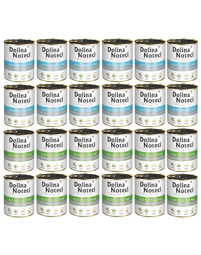 DOLINA NOTECI Mélange de saveurs Premium Riche en gibier et en agneau 24 x 800 g