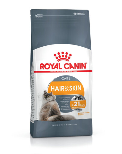 ROYAL CANIN Hair&Skin Care 6 x 400 g, croquettes pour chats adultes, pour un pelage brillant et une peau saine