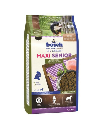BOSCH Maxi Senior volaille et riz 2 x 1 kg