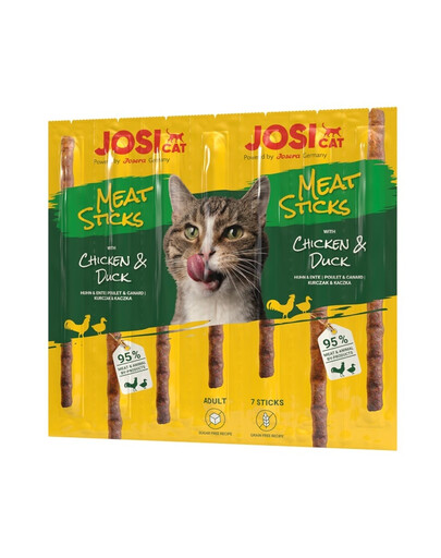 JOSERA JosiCat Meat Sticks bâtonnets au poulet et à la canard pour chat 12x35g