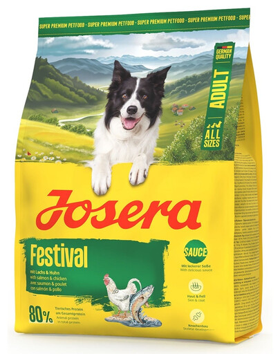 JOSERA Festival 6x900g pour chiens difficiles avec une délicieuse sauce
