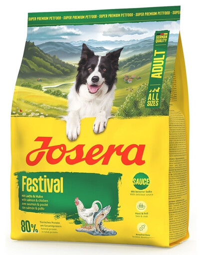 JOSERA Festival 12x900g pour chiens difficiles avec une délicieuse sauce