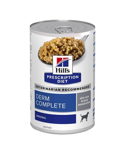 HILL'S Prescription Diet Canine Derm Complete, aliments pour chiens, 12 x 370 g