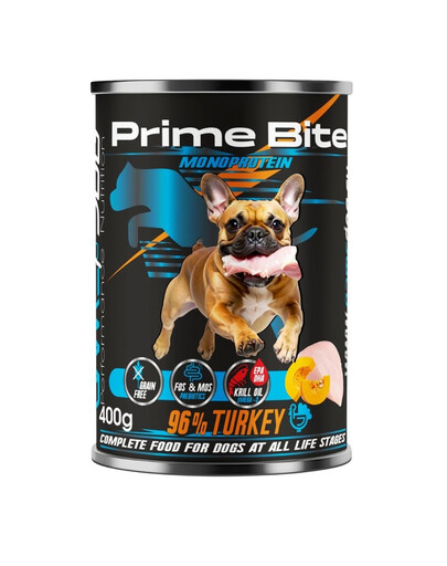 GAME DOG Prime Bite Dinde avec citrouille nourriture humide pour chiens de tous âges 400g