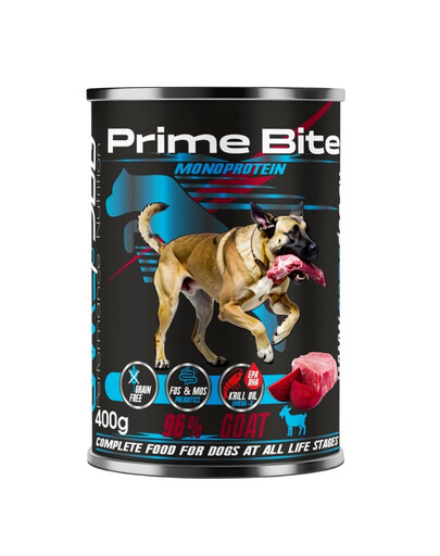 GAME DOG Prime Bite Chèvre avec Betterave nourriture humide pour chiens de tous âges 400g