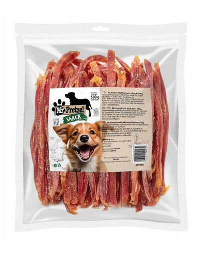 Miękkie paski z kaczki 500 g przysmak dla psa